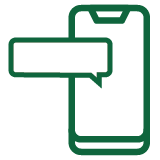 text smart phone icon